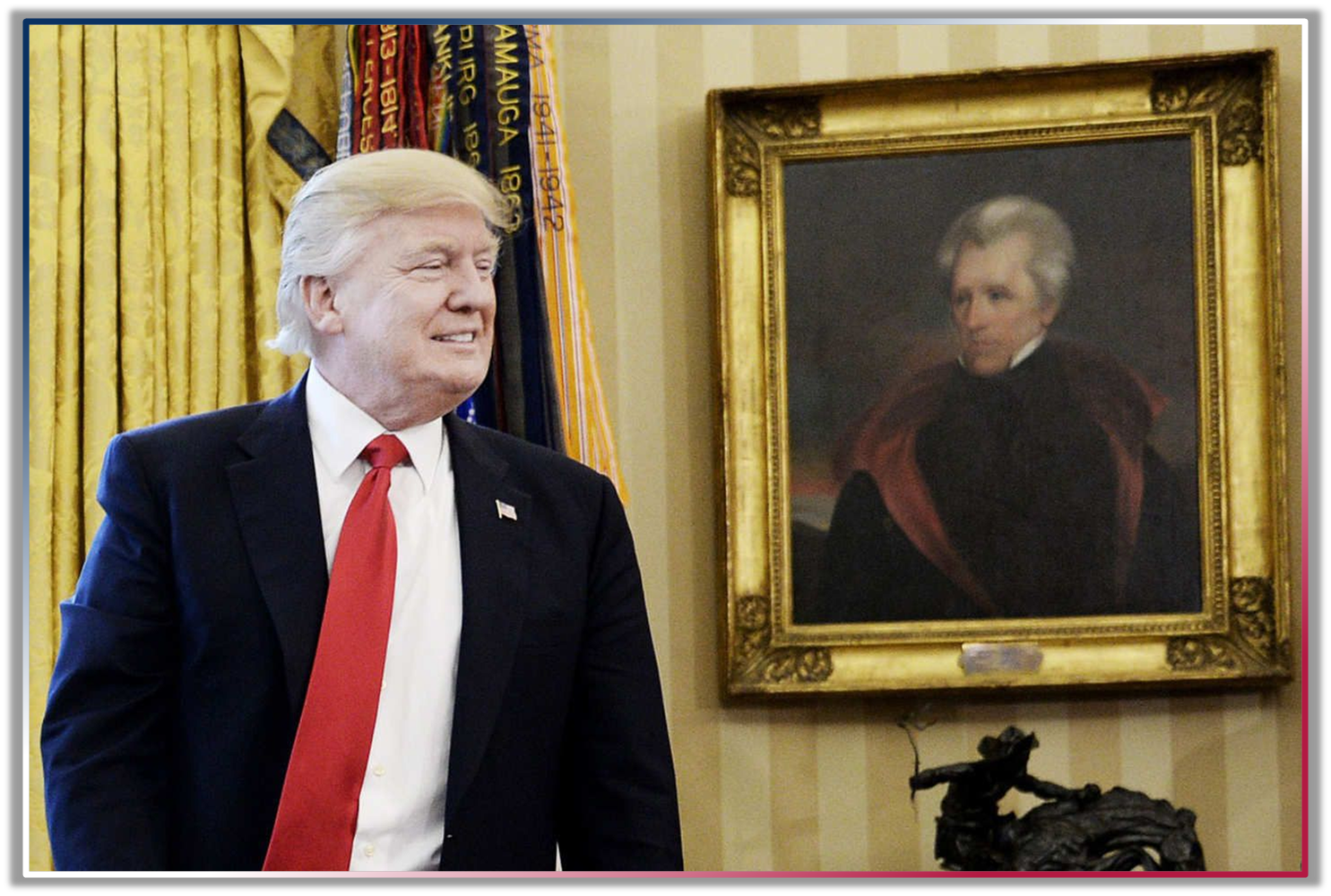 Two Presidents; Donald Trump #45 and Andrew Jackson #7